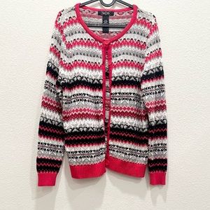 Pre-loved! CRYSTAL-KOBE Ramie-blend Holiday Cardigan!